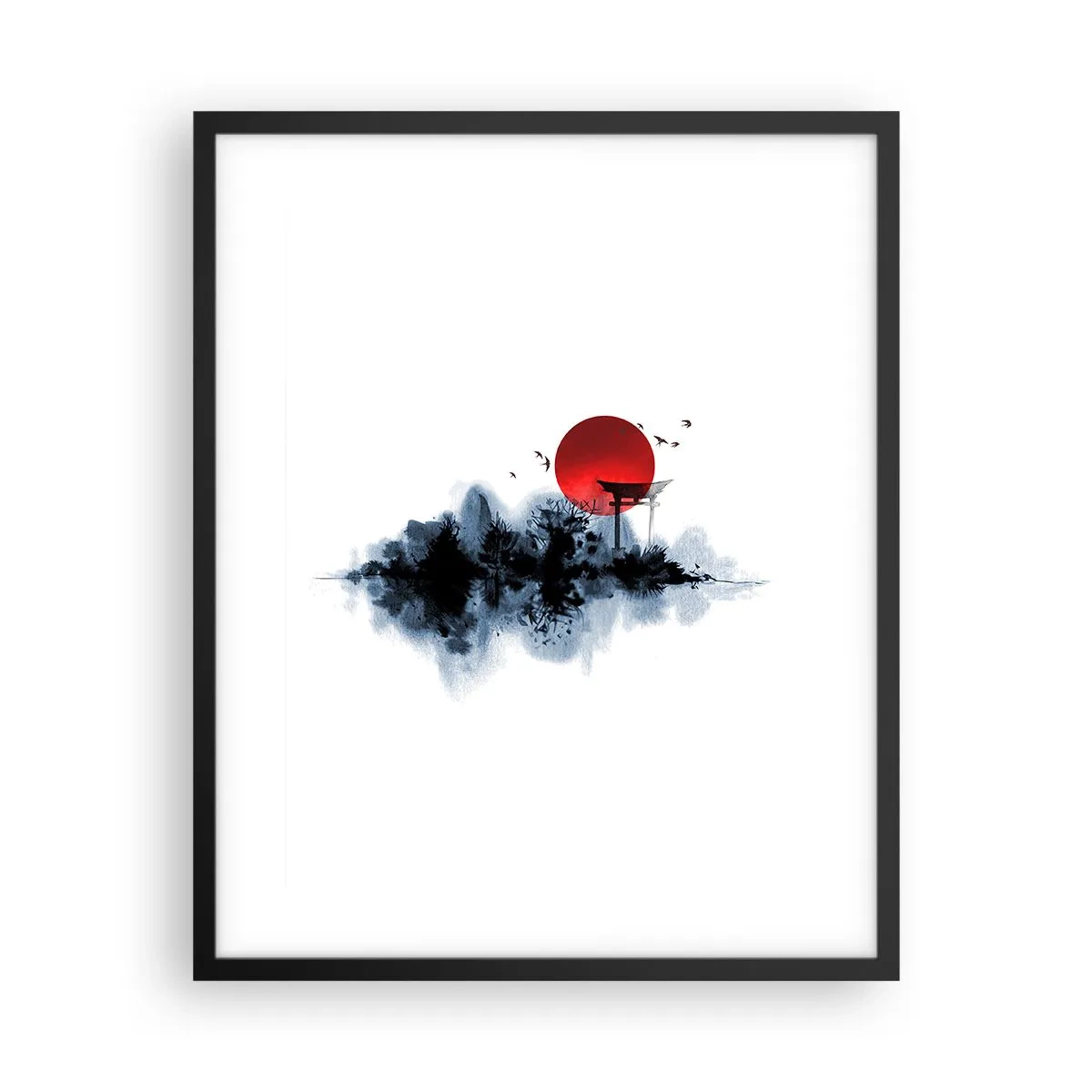 Poster in einem schwarzem Rahmen - Japanische Sicht - 40x50 cm