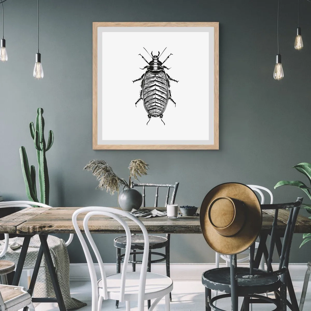 Poster in einem Rahmen aus heller Eiche - Was für ein Exemplar! - 40x40 cm