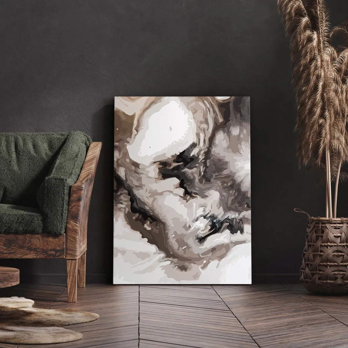 Bild auf Leinwand - Leinwandbild - Die Geburt einer Galaxie - 45x80 cm