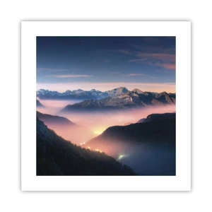 Poster - Licht in den Tälern - 40x40 cm
