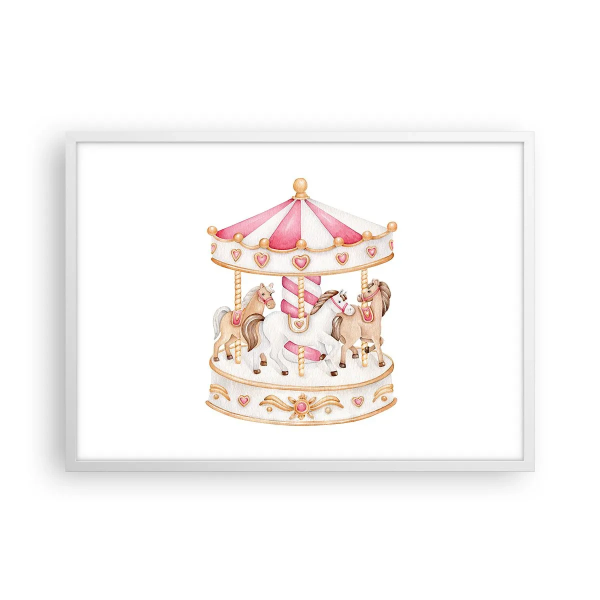 Poster in einem weißen Rahmen - Süße Welt der Kindheit - 70x50 cm