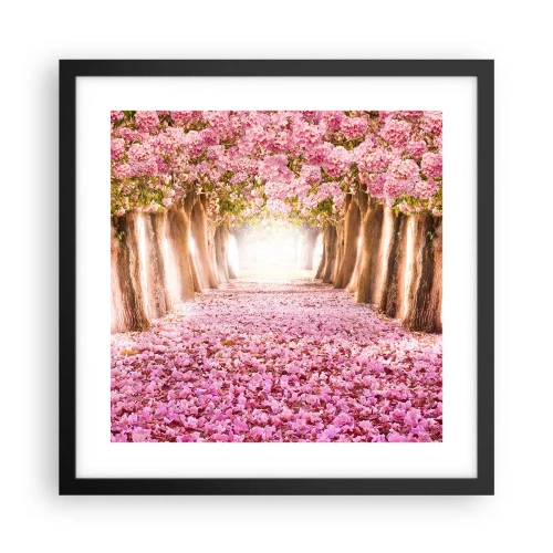 Poster in einem schwarzem Rahmen - Der Weg ins Paradies - 40x40 cm