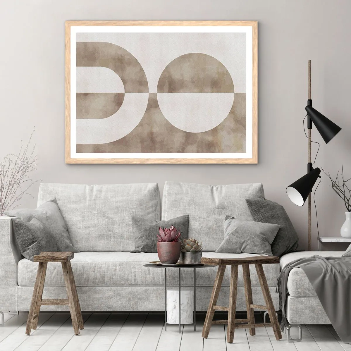 Poster in einem Rahmen aus heller Eiche - Ähnlichkeiten und Unterschiede - 40x30 cm