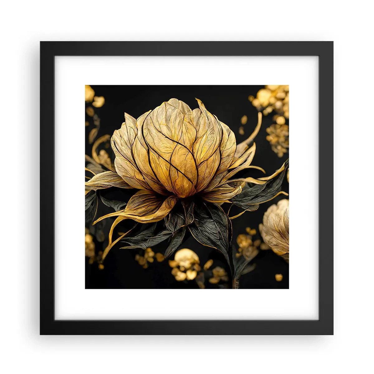 Poster in einem schwarzem Rahmen - Subtile Zerbrechlichkeit - 30x30 cm