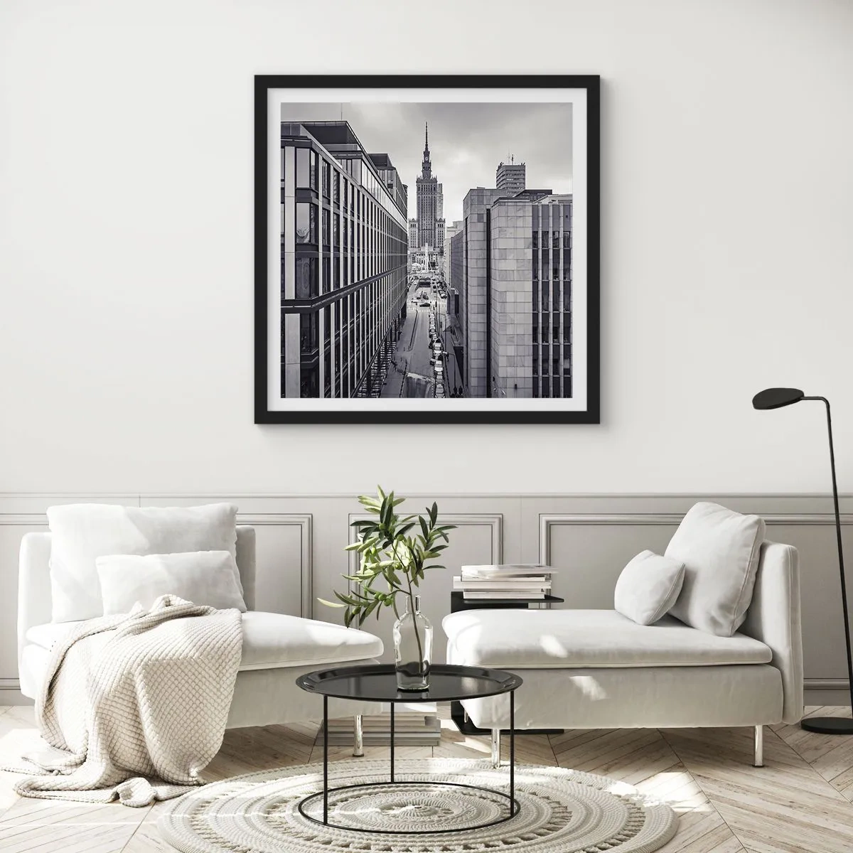 Poster in einem schwarzem Rahmen - Warschauer Tal - 30x30 cm