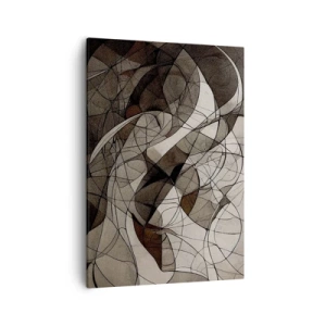 Bild auf Leinwand - Leinwandbild - Abstraktes Muster in Braun- und Erdtönen - 50x70cm - Zirkulation von Erdfarben - Moderne Wanddekoration für Wohnzimmer und Schlafzimmer ARTTOR