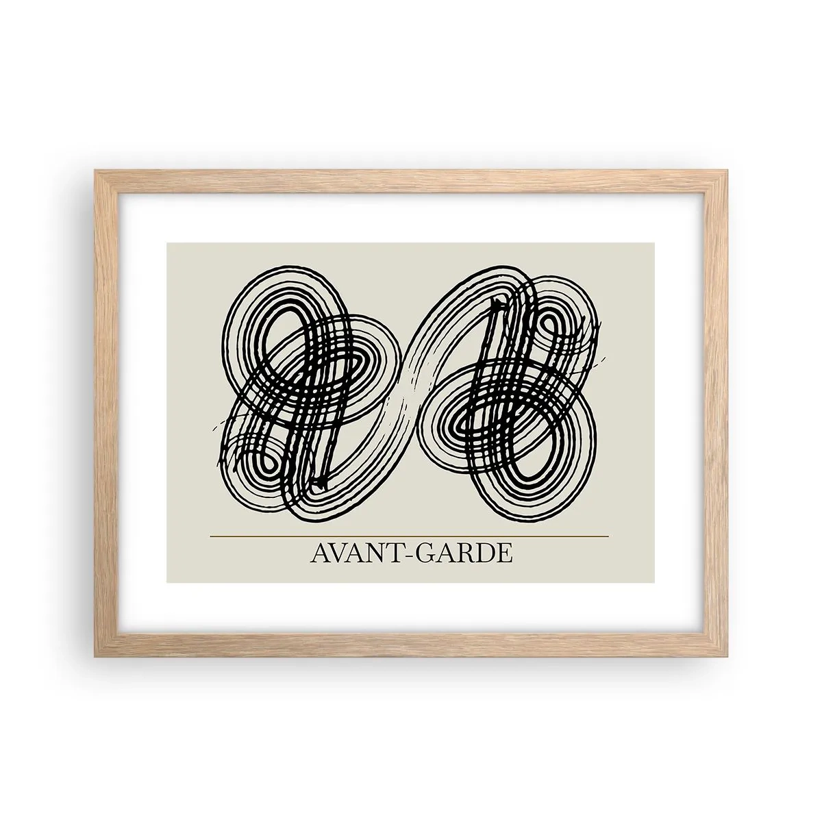 Poster in einem Rahmen aus heller Eiche - Es kam spontan heraus - 40x30 cm