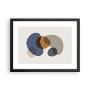 Poster in einem schwarzem Rahmen - Farbtropfen - 40x30 cm