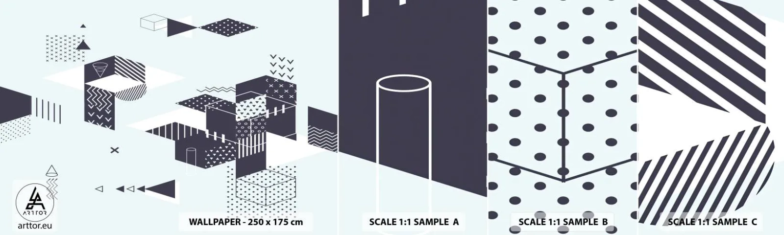 Fototapetenmuster Standard Eco - In der Seele eines Mathematikers - Abstraktion, Stück, Modernes Muster - 100x30 cm