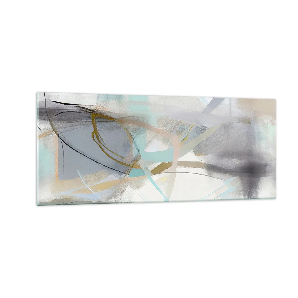Glasbild - Bild auf glas - Neblige Abstraktion - 100x40 cm