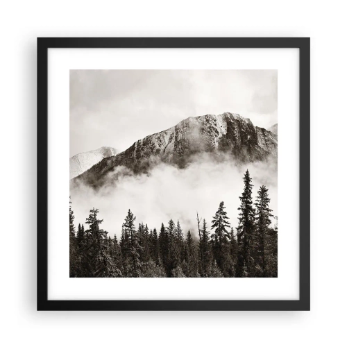 Poster in einem schwarzem Rahmen - Lineal aus Granit - 40x40 cm