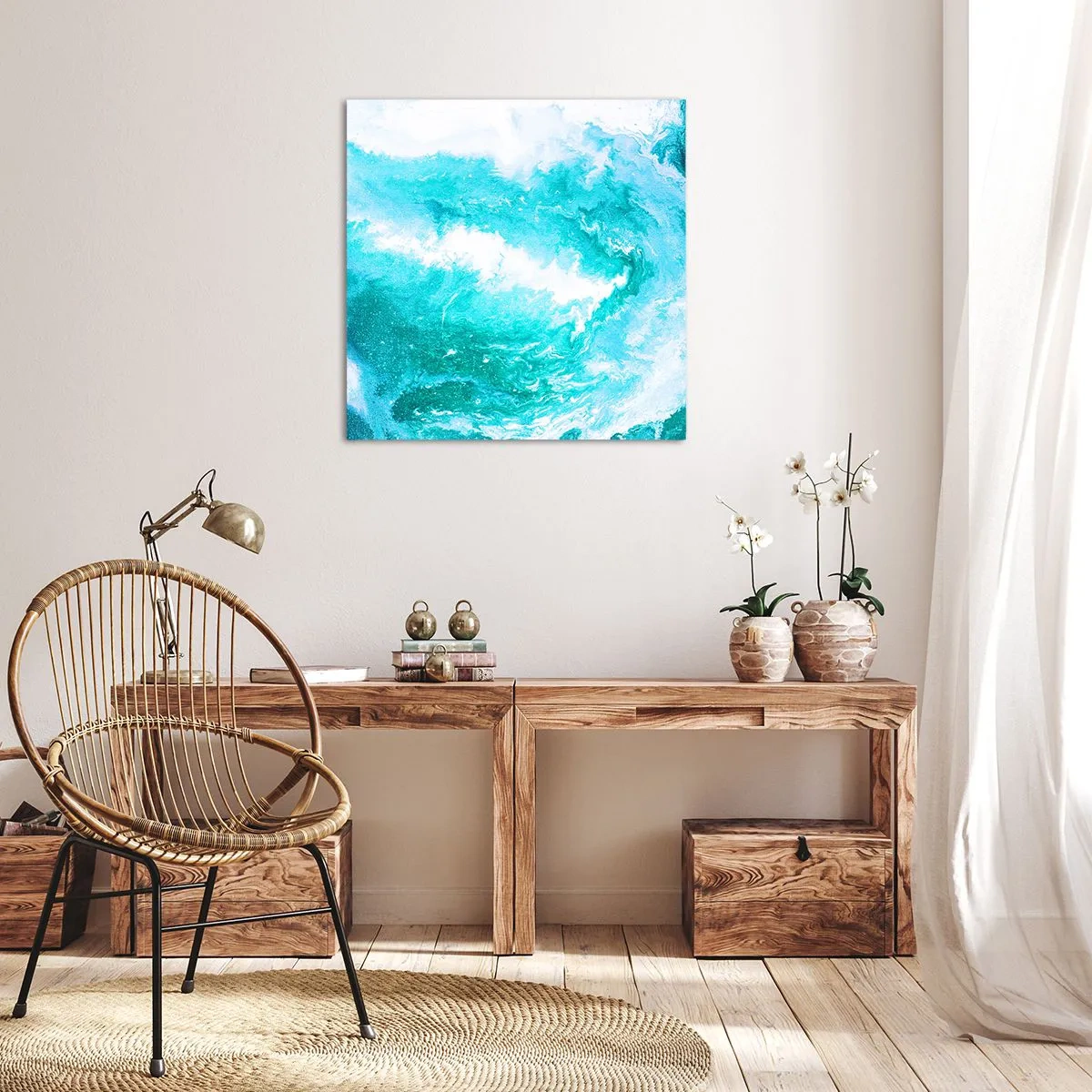 Bild auf Leinwand - Leinwandbild - Im Kern des Elements - 40x40 cm