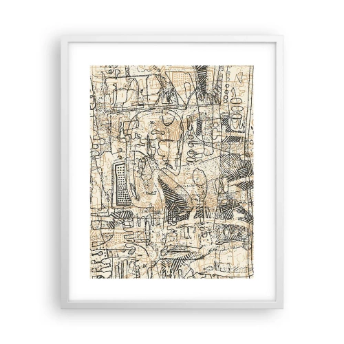 Poster in einem weißen Rahmen - Es wartet darauf, entschlüsselt zu werden - 40x50 cm