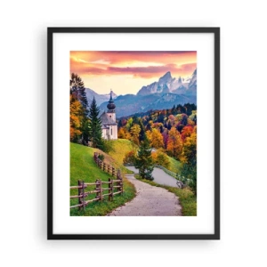 Poster in einem schwarzem Rahmen - Landschaftsartige Malerei - 40x50 cm