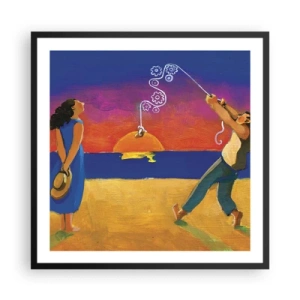 Poster in einem schwarzem Rahmen - Mehr als ein Sternchen vom Himmel - 60x60 cm