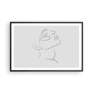 Poster in einem schwarzem Rahmen - Die Drehungen und Wendungen der Träume - 91x61 cm