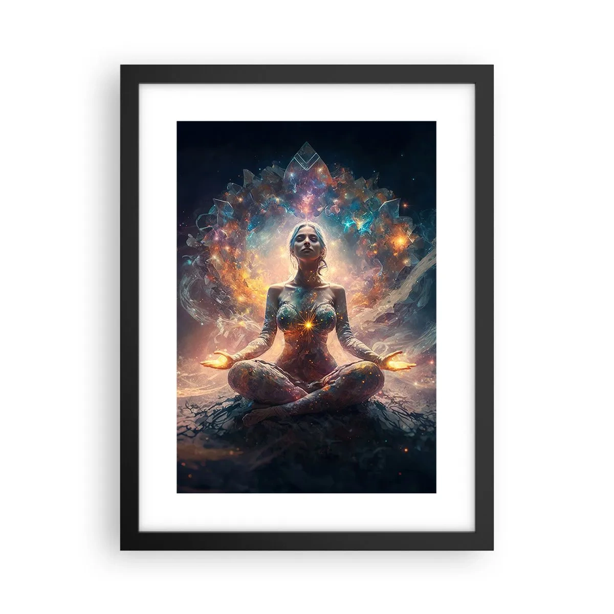 Poster in einem schwarzem Rahmen - Fluss guter Energie - 30x40 cm