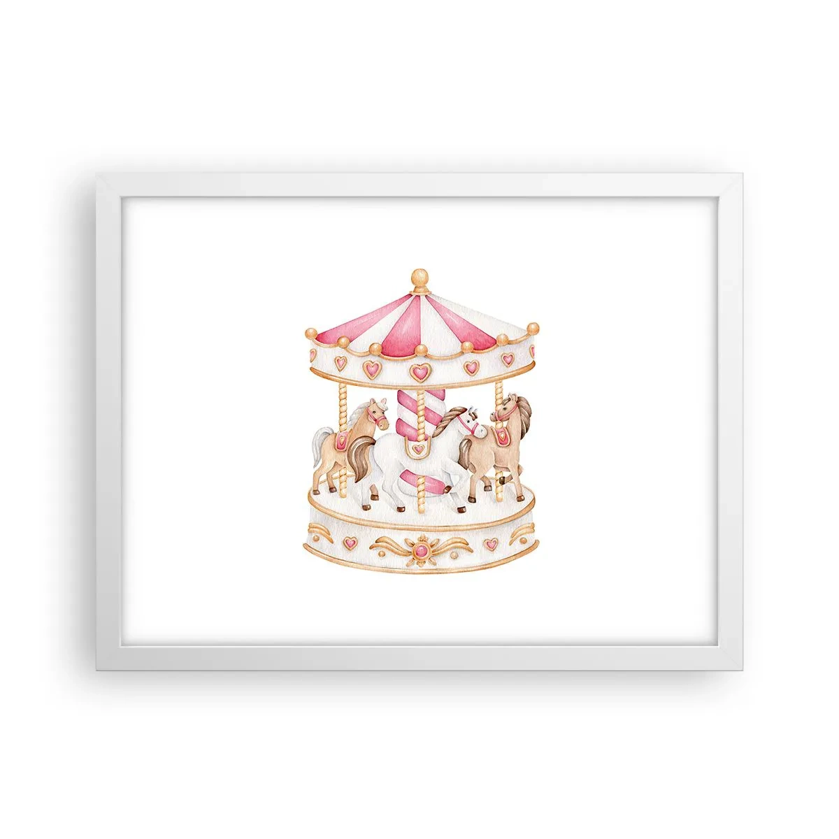 Poster in einem weißen Rahmen - Süße Welt der Kindheit - 40x30 cm