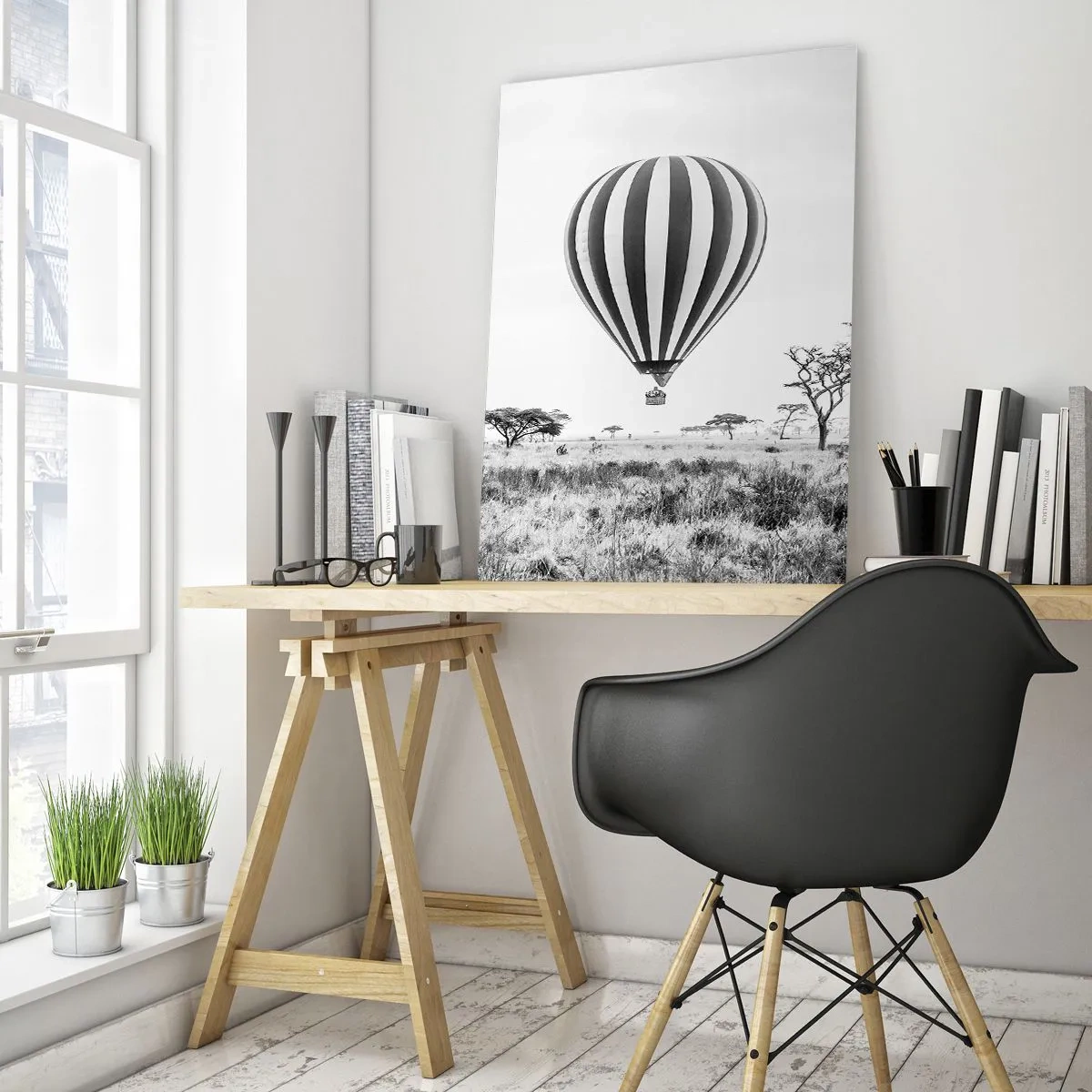 Glasbild - Bild auf glas - Über der Savanne - 80x120 cm