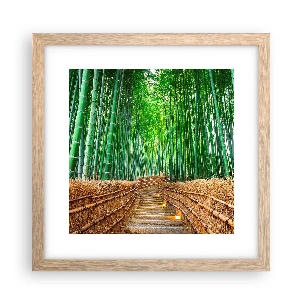 Poster in einem Rahmen aus heller Eiche - Die Essenz der asiatischen Natur - 30x30 cm