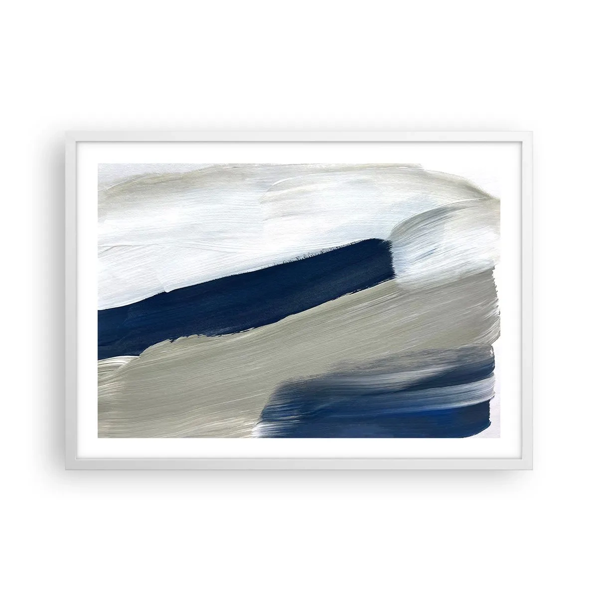 Poster in einem weißen Rahmen - Begegnung mit dem Weißsein - 70x50 cm