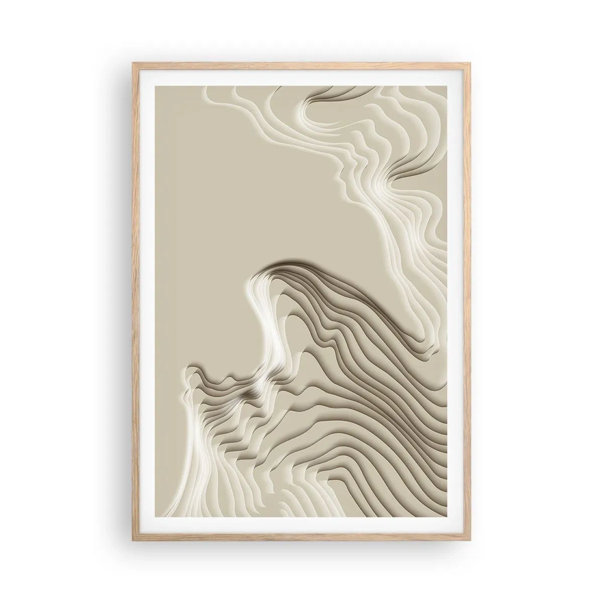 Poster in einem Rahmen aus heller Eiche - Topographie der Kunst - 70x100 cm