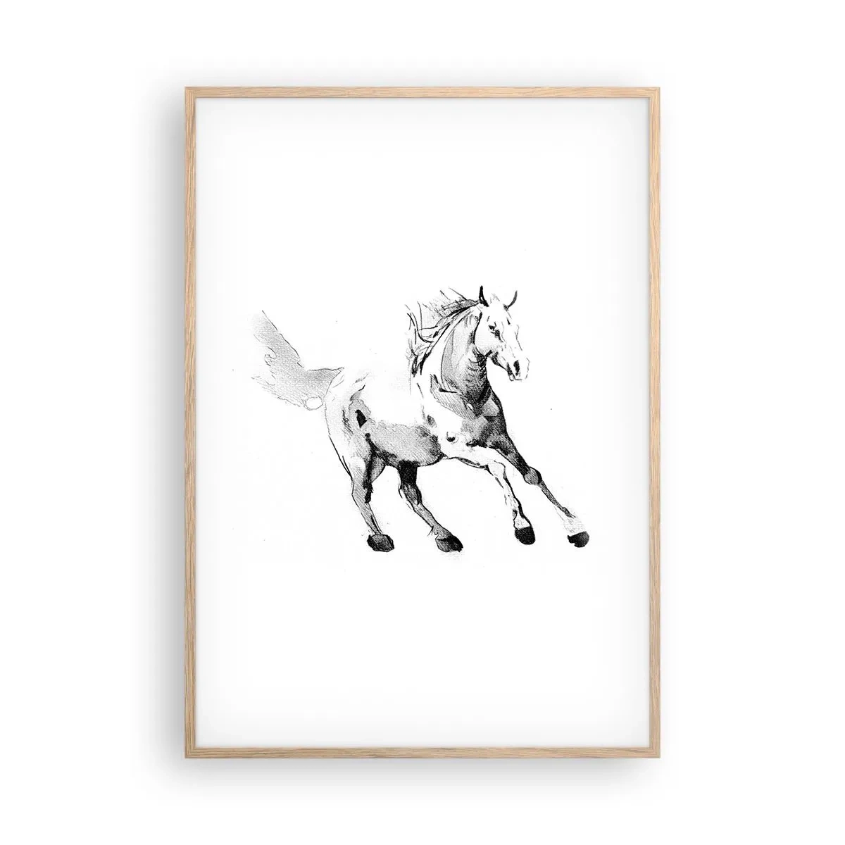 Poster in einem Rahmen aus heller Eiche - Ungezähmte Seele - 70x100 cm