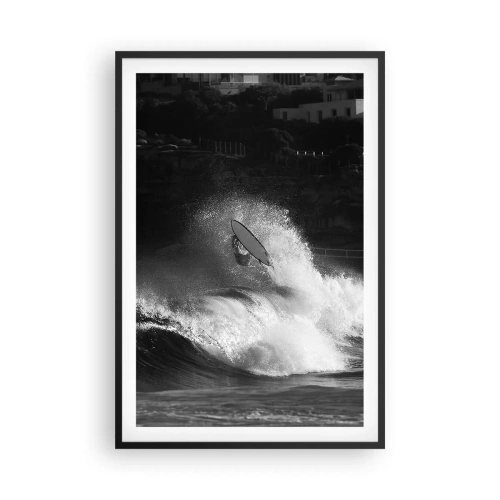 Poster in einem schwarzem Rahmen - Herausforderung angenommen! - 61x91 cm