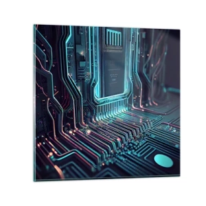 Glasbild - Bild auf glas - Ich denke nur… - 50x50 cm