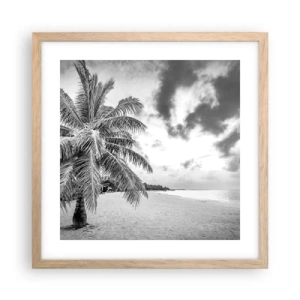 Poster in einem Rahmen aus heller Eiche - Wenn du dich nach Einsamkeit sehnst ... - 40x40 cm