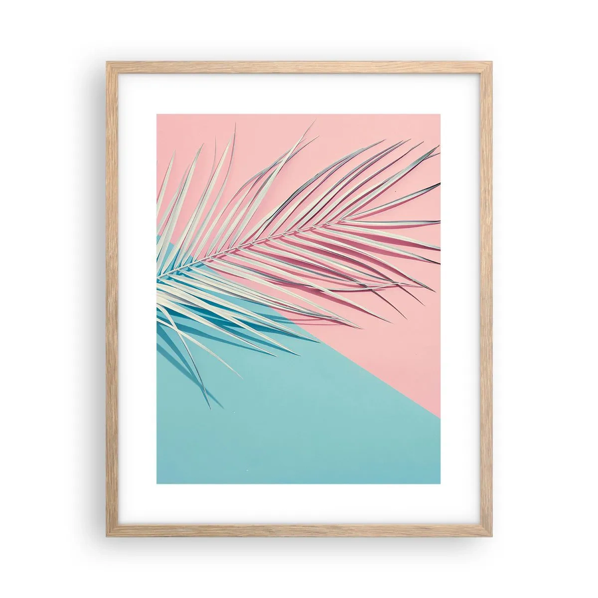 Poster in einem Rahmen aus heller Eiche - Tropischer Eindruck - 40x50 cm
