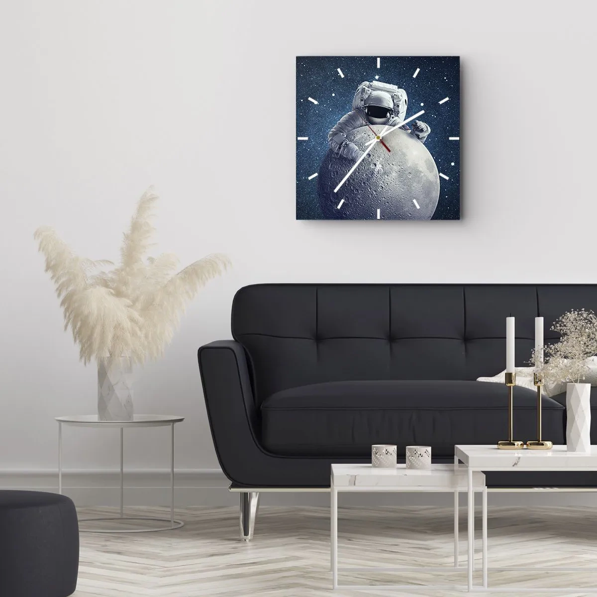 Wanduhr - Glasuhr - Weltraumjoker - 40x40 cm