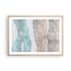 Poster in einem Rahmen aus heller Eiche - Studie über Nähe - 70x50 cm