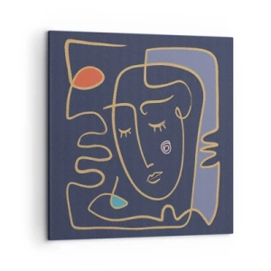 Bild auf Leinwand - Leinwandbild - In Gedanken - 50x50 cm