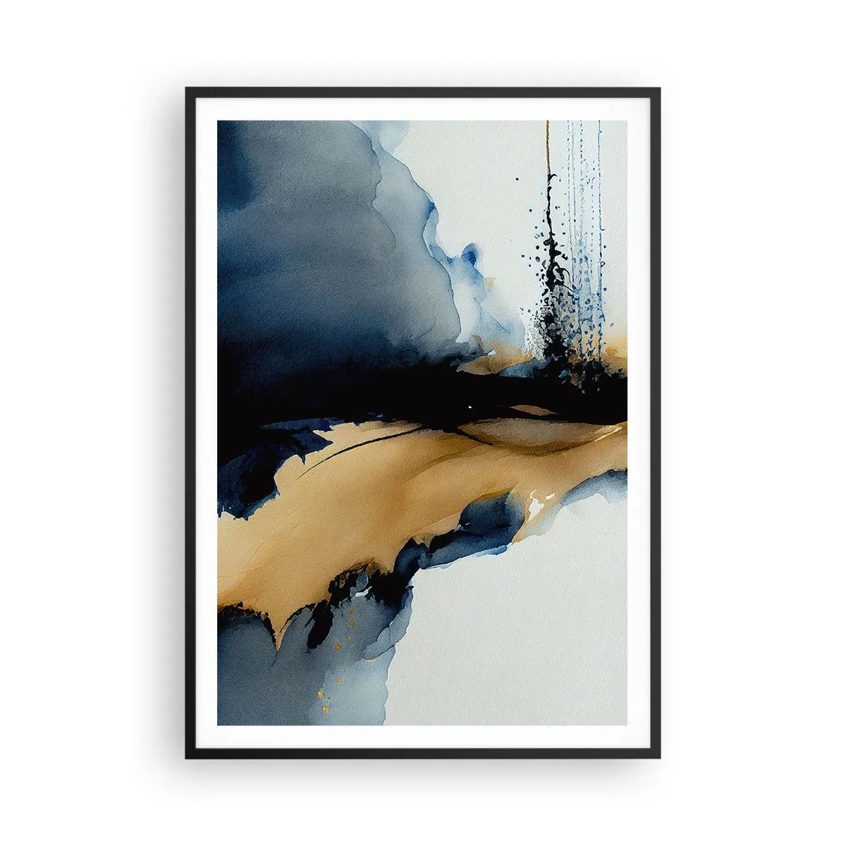 Poster in einem schwarzem Rahmen - Hinter dem Vorhang - 70x100 cm