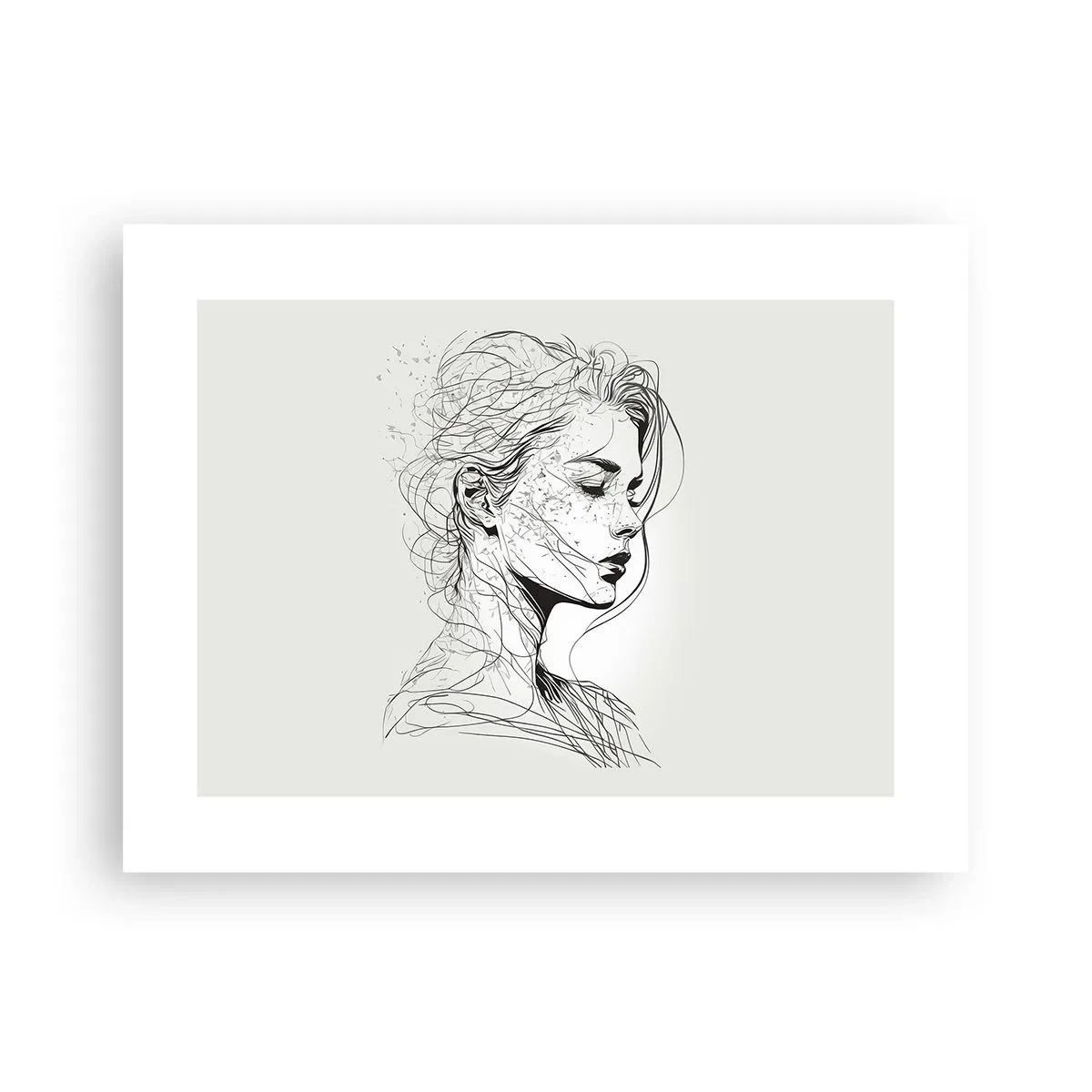 Poster - Porträt im Gedanken - 40x30 cm