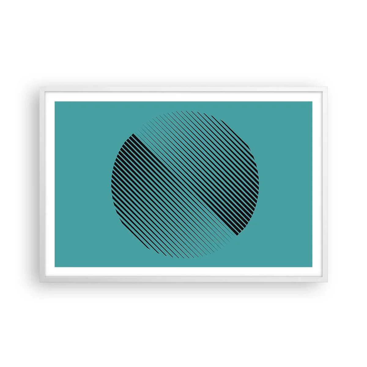 Poster in einem weißen Rahmen - Kreis – eine geometrische Variante - 91x61 cm