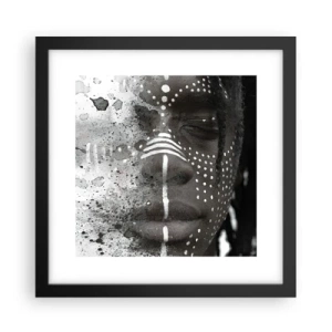 Poster in einem schwarzem Rahmen - Entdecke den Urgeist - 30x30 cm