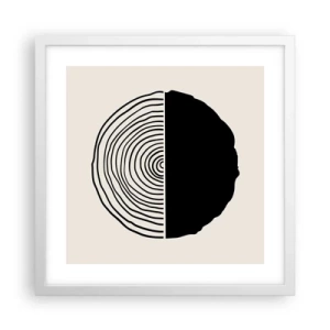 Poster in einem weißen Rahmen - Halb und halb - 40x40 cm