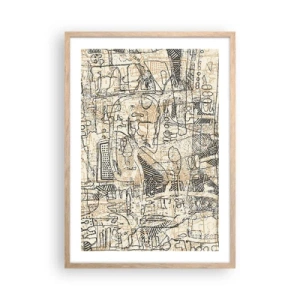 Poster in einem Rahmen aus heller Eiche - Es wartet darauf, entschlüsselt zu werden - 50x70 cm