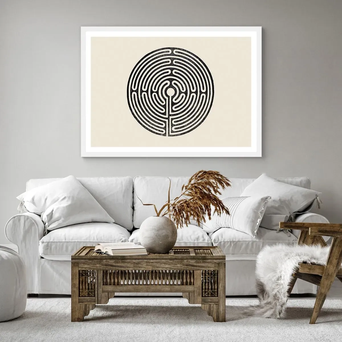 Poster in einem weißen Rahmen - Geheimnisvolle Ordnung - 50x40 cm