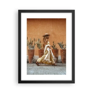 Poster in einem schwarzem Rahmen - Hippie-Stil - 30x40 cm