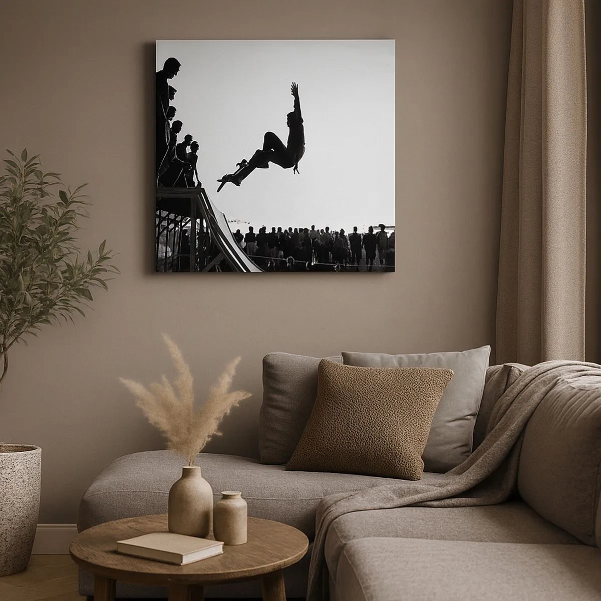 Bild auf Leinwand - Leinwandbild - Helden und Zuschauer - 30x30 cm