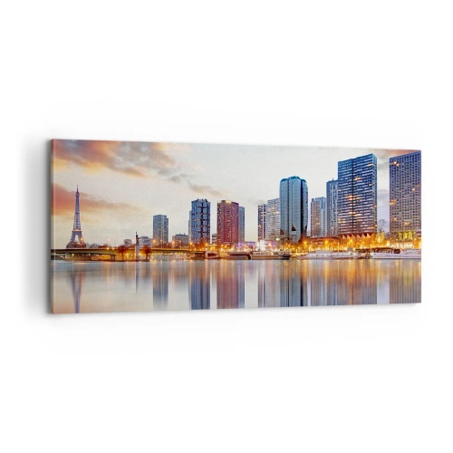 Bild auf Leinwand - Leinwandbild - Die monumentale Ruhe von Paris - 100x40 cm