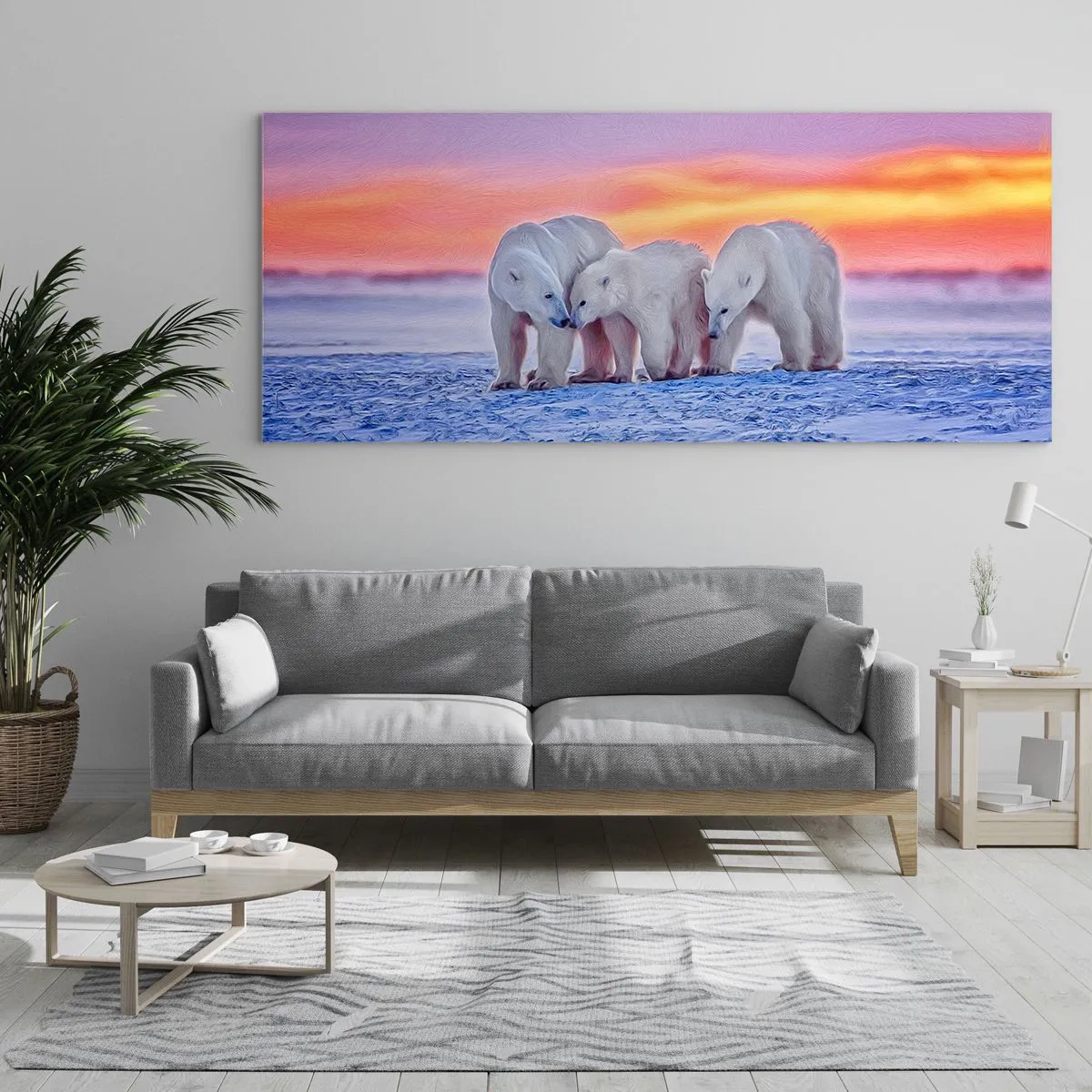 Glasbild - Bild auf glas - Familienwärme ist genug - 100x40 cm