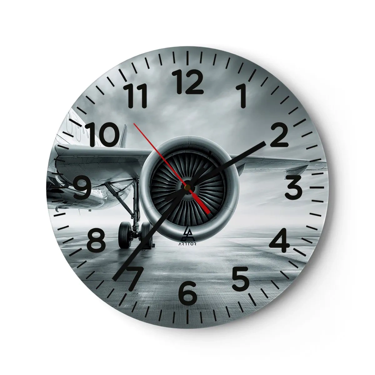Wanduhr - Glasuhr - Die Macht ist da! - 40x40 cm
