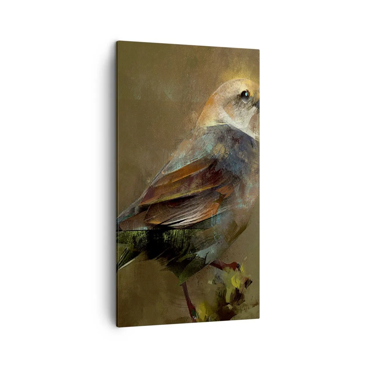 Bild auf Leinwand - Leinwandbild - Ein Spatz, ein kleines Vögelchen - 45x80 cm