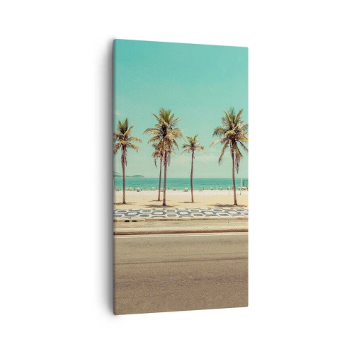 Bild auf Leinwand - Leinwandbild - Beim Bewachen des Strandes - 55x100 cm