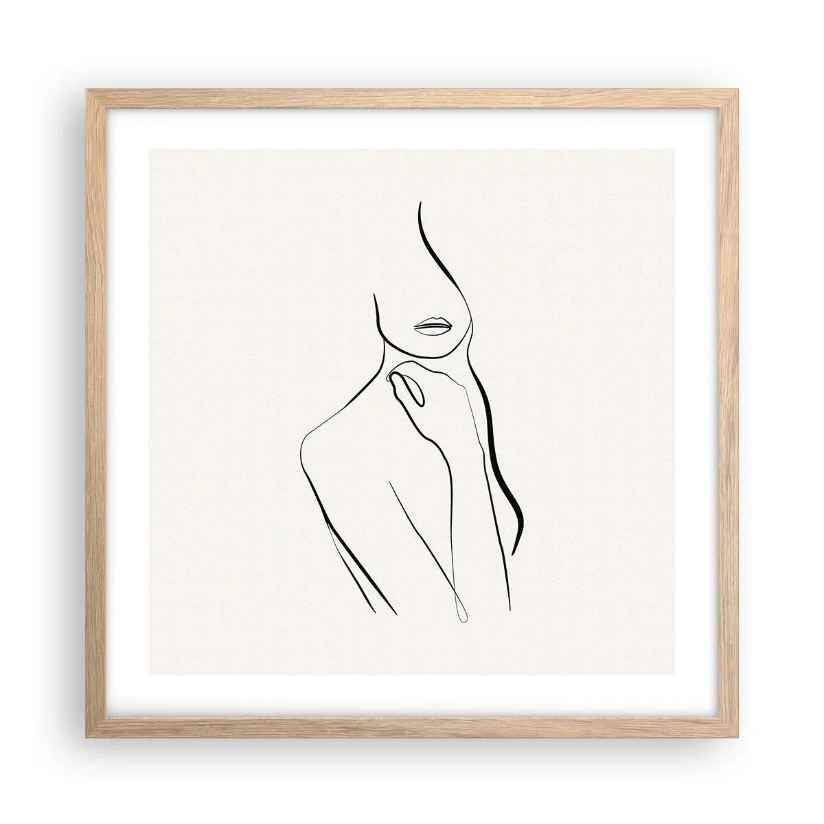 Poster in einem Rahmen aus heller Eiche - Eine Welle der Melancholie - 50x50 cm