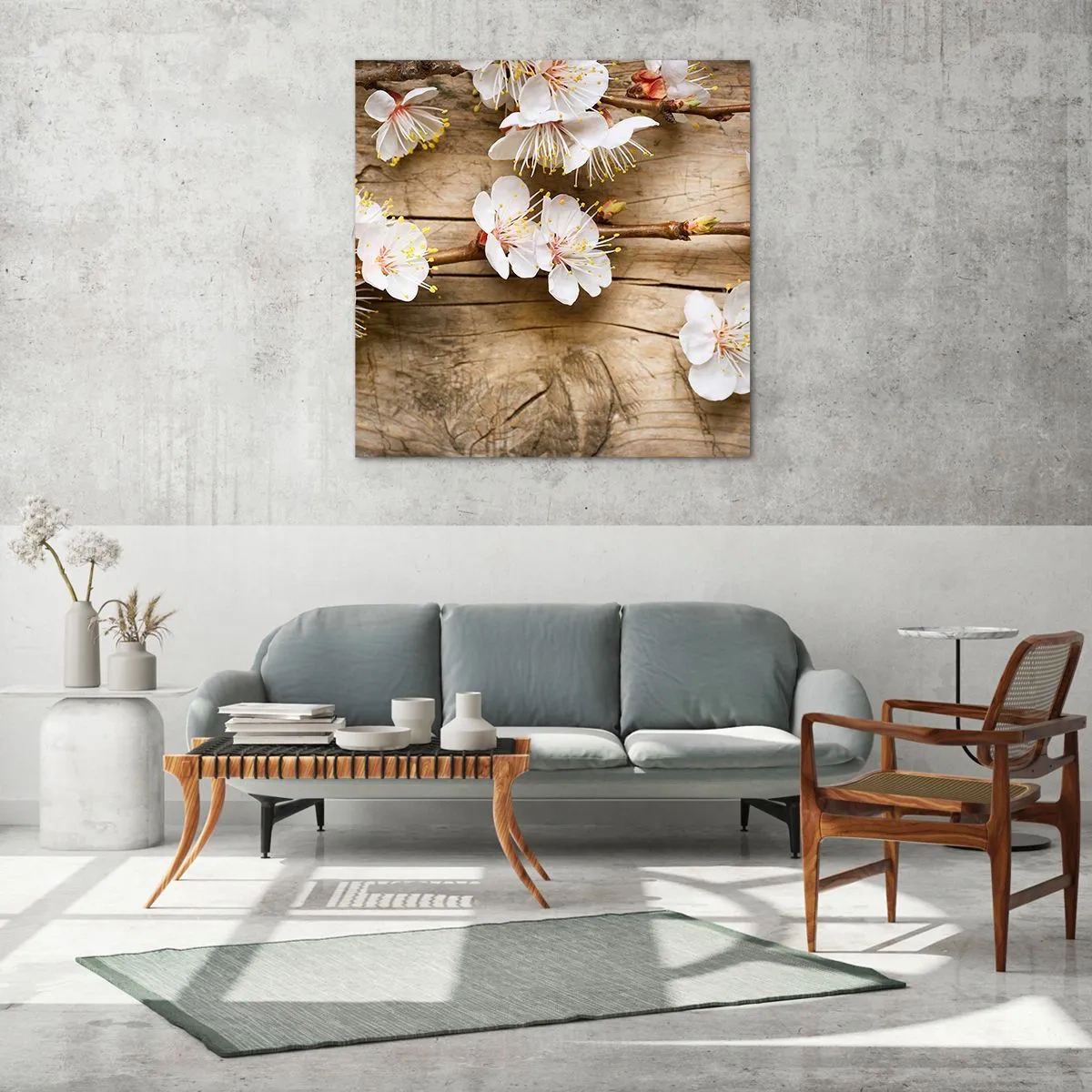 Glasbild - Bild auf glas - Und es war Frühling - 70x70 cm